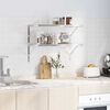 vidaXL Mensole a Muro 2 pz 75x40 cm Argento in Acciaio Inossidabile