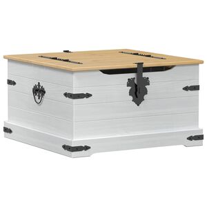 vidaXL storage box Bianco 78 x 78 x 45 cm Pino massello