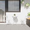 vidaXL Sedia Pieghevole da Giardino 2 pcs Bianco 42 x 46 x 82cm