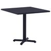 vidaXL Tavolo da Giardino Nero 80x80x75 cm