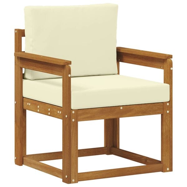 vidaXL Divano da esterno Legno di Acacia Massello e Poliestere