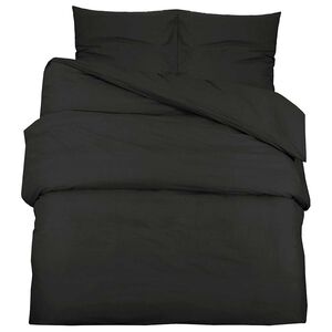 vidaXL Set Copripiumino Nero 140x200 cm in Microfibra Leggera