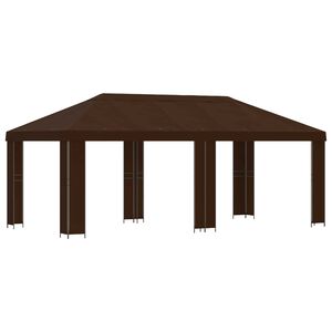 vidaXL Gazebo da giardino 6 x 3 m Marrone Poliestere e Acciaio 190 gsm