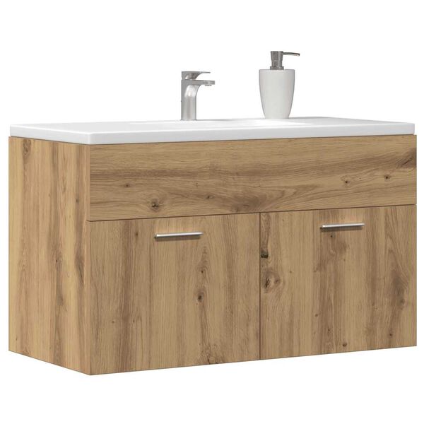 vidaXL Mobile Lavabo Bagno Artigianale 80x38,5x46 cm Legno Multistrato