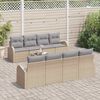 vidaXL Set Divano da Giardino Beige 55 x 55 x 37 cm polyrattan