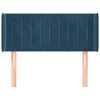 vidaXL Testiera ad Orecchio Blu Scuro 83x16x78/88 cm in Velluto