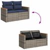 vidaXL Set Divano da Giardino 6 pz con Cuscini Grigio in Polyrattan