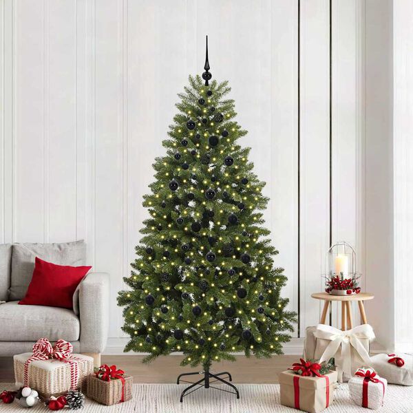 vidaXL Albero di Natale artificiale Verde 210 cm PVC e Metallo