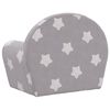 vidaXL Divano Letto Bambini Grigio Chiaro con Stelle Morbido Peluche