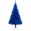 vidaXL Albero di Natale Preilluminato con Palline Blu 180 cm PVC