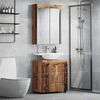 vidaXL Set di mobili per il bagno con lo scaffale TULUM Legno vecchio