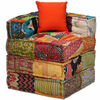 vidaXL Pouf Modulare a 4 Posti in Tessuto Patchwork
