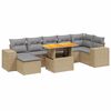vidaXL Set Divano da Giardino 8 pz con Cuscini Beige in Polyrattan