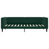 vidaXL Divano Letto Estraibile Cassetti Verde Scuro 100x200cm Velluto