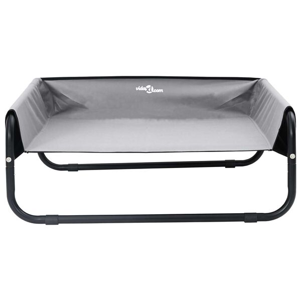 vidaXL Letto per Cani Grigio chiaro 70 x 70 x 28,5 cm Acciaio