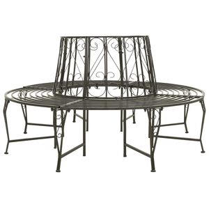 vidaXL Panchine per alberi 1-Numero di posti &Oslash; 160 x 89 cm Acciaio