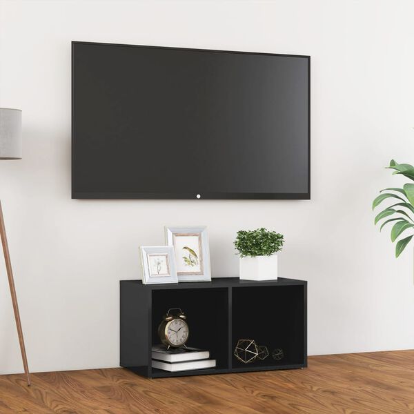 vidaXL Mobile Porta TV Grigio Lucido 72x35x36,5cm in Legno Multistrato