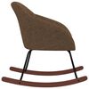 vidaXL Sedia a Dondolo Marrone in Tessuto