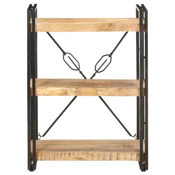 vidaXL Libreria a 3 Ripiani 60x30x80 cm in Legno Massello di Mango