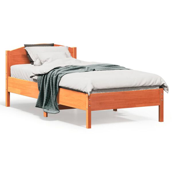 vidaXL Letto senza Materasso Marrone Cera 90x190 cm in Legno di Pino