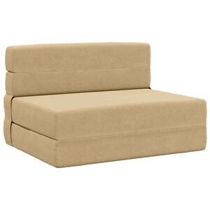 vidaXL Divano Letto Pieghevole Verde Grigio 70 x 72 x 60 cm Tessuto