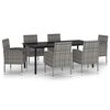 vidaXL Set da Pranzo da Giardino 7 pz Antracite