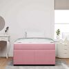 vidaXL Struttura letto con materasso Rosa 120 x 190 cm Velluto