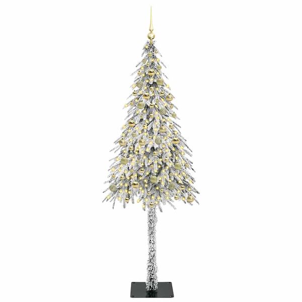 vidaXL Albero di Natale con 300 LED Bianco 210 cm PE e Acciaio