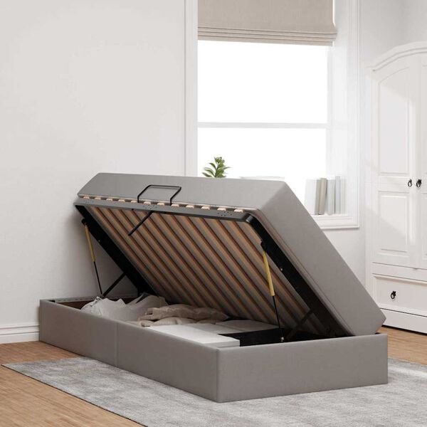 vidaXL Letto con contenitore e materasso Talpa 90 x 200 cm Poliestere