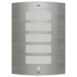 vidaXL Lampada da parete in acciaio inossidabile con sensore di movimento