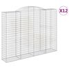 vidaXL Cesti Gabbioni ad Arco 12 pz 300x50x220/240 cm Ferro Zincato