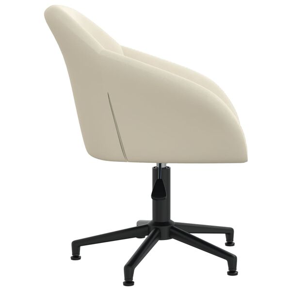 vidaXL Sedie da Pranzo Girevoli 4 pz Crema in Velluto