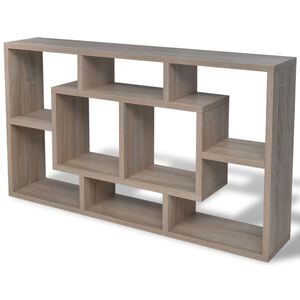 vidaXL Espositore da Parete Pensile 8 Scomparti Color Rovere