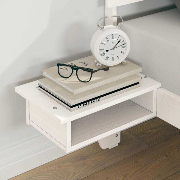 vidaXL Struttura del letto Bianco 120 x 190 cm Pino massello