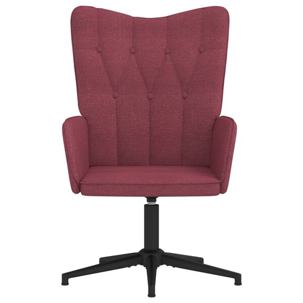 vidaXL Poltrona Relax Rosso Vino in Tessuto