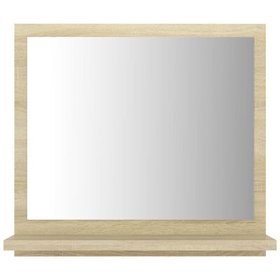 vidaXL Specchio da Bagno Rovere Sonoma 40x10,5x37 cm Legno Multistrato