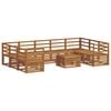 vidaXL Set di divani da esterno 10 pz Naturale