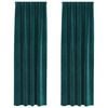 vidaXL Tende oscuranti 2 pcs Verde Scuro 140 x 260 cm Velluto
