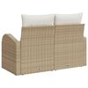 vidaXL Divano da giardino Beige 124 x 62 x 69cm polyrattan