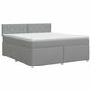vidaXL Letto box spring con materasso Grigio Chiaro 180 x 200 cm