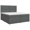 vidaXL Letto box spring con materasso Grigio Scuro 200 x 200 cm