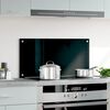 vidaXL Paraschizzi per Cucina Nero 80x40 cm in Vetro Temperato