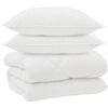 vidaXL Duvet Invernale con cuscino 3 pcs Bianco Microfibra