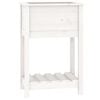 vidaXL Fioriera con Mensola Bianca 54x34,5x81cm Legno Massello di Pino