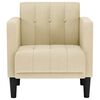 vidaXL Divano Sedia con Braccioli Crema 53 cm in Tessuto