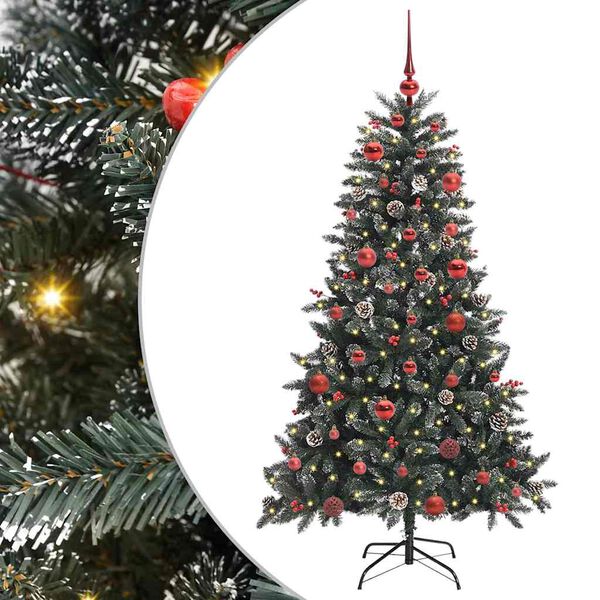 vidaXL Albero di Natale artificiale con 150 LED Verde 150 cm