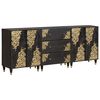 vidaXL Set di Armadi da Bagno 3 pz 180 x 33 x 75 cm Nero