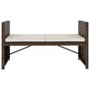 vidaXL Set Divani da Giardino 5 pz con Cuscini in Polyrattan Marrone