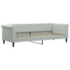 vidaXL Divano Letto Estraibile Materassi Grigio Chiaro 80x200 Velluto