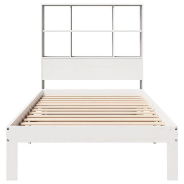 vidaXL Letto Libreria senza Materasso Bianco 90x190 cm Massello Pino